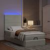 vidaXL Ottoman-Bett mit Matratzen & LEDs Hellgrau 80x200 cm Samt 3314210 Bild 3
