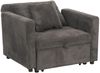 Schlafsessel HWC-L90, Klappsessel Gästebett Relaxsessel, Liegefläche 200x100cm Stoff/Textil Cord ~ dunkelgrau Bild 5