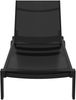 Sonnenliege RUNE mit Rollen klappbar - 74 x 190 x 31 cm, Metall, Schwarz | Gartenliege Strandliege Bild 4