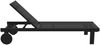 Sonnenliege RUNE mit Rollen klappbar - 74 x 190 x 31 cm, Metall, Schwarz | Gartenliege Strandliege Bild 5