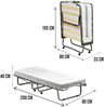 Dmora Klappbett Banzi, Klappbett mit 15 Latten, platzsparendes Kinderbett, 100 % Made in Italy, 80 x 200 x 40 cm, inklusive Memory-Matratze Bild 3