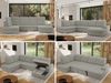Ecksofa, Wohnzimmer U Couch, Polstersofa mit Bettkasten - MADRITO U - Hellgrau Boucle - Links Bild 2