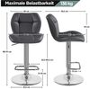 Yaheetech 6er-Set Barhocker mit Fußstütze, Drehbar & Höhenverstellbar, Dunkelgrau Bild 3