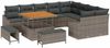 vidaXL Gartensofa-set mit Kissen mit Speicher 12 pcs Grau Poly Rattan 3364638 Bild 2