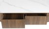 Vintagehaus Couchtisch Almira Warm-Scandi 2-Schub Marmoroptik Bild 3