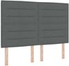 vidaXL Boxspringbett mit Matratze Dunkelgrau 140 x 190 cm Stoff 3339309 Bild 4