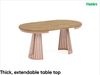 MEBLINI Esstisch Rund Ausziehbar aus Metall - 100-176x76 cm - CONEY - Lancelot Eiche/Kupferfarbe - Loft - Esszimmertisch Modern - Küchentisch - Ausziehtisch - Round Dining Table Bild 2