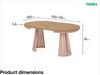 MEBLINI Esstisch Rund Ausziehbar aus Metall - 100-176x76 cm - CONEY - Lancelot Eiche/Kupferfarbe - Loft - Esszimmertisch Modern - Küchentisch - Ausziehtisch - Round Dining Table Bild 3