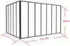 Vente-unique - BAYVIEW Innenglaswand MetallGlas Schwarz - B 150 cm x H 130 cm x L 210 cm Bild 3