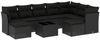 vidaXL 10-tlg. Garten-Sofagarnitur mit Kissen Schwarz Poly Rattan 3218575 Bild 2