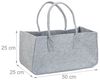 Relaxdays 2x Kaminholztasche aus Filz, grau Bild 5