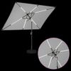 vidaXL Gartenparasol mit LED-Lichtern und Sockel 200 x 300 cm 42036247 Bild 4