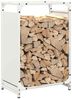 vidaXL Brennholzregal Weiß 44x28x65 cm Kaltgewalzter Stahl 864196 Bild 4