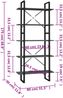 vidaXL Bücherregal 5 Fächer Grau 80x30x175 cm Holzwerkstoff 3081990 Bild 4