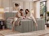 Boxspringbett INERO KING DUO mit Stauraum, Doppelbett 160x200, Bett mit Multipocket-Matratze H3 und Topper Visco, modernes Boxspringbett, hohe Kopfteil - Dunkelgrau Velvet Bild 3