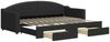 vidaXL Tagesbett Ausziehbar mit Schubladen Schwarz 80x200 cm Stoff 3197563 Bild 2