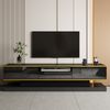 Merax 180cm TV-Schrank mit drei Schubladen und einem offenen Fach - Hochglanz mit farbwechselnden LED-Leuchten, Schwarz Bild 5