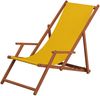 Gartenliege Sonnenliege gelb Liegestuhl Fußteil Sonnendach Tisch Kissen Deckchair 10-302FSTKD Bild 4
