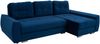 MEBLINI Schlafcouch mit Bettkasten - FURLA - 250x151x90cm Rechts - Blau Samt - Kleines Ecksofa mit Schlaffunktion - Sofa mit Relaxfunktion und Kissen - Kleine Couch L-Form - Eckcouch Bild 2