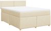 vidaXL Boxspringbett mit Matratze Creme 160x200 cm Stoff 3289029 Bild 3