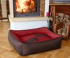 BedDog 2in1 Hundebett MAX QUATTRO, großes Hundekörbchen aus Cordura, waschbares Hundebett mit Rand, Hundesofa (M) ca. 70x55x18cm, SULTAN (rot/braun) Bild 4