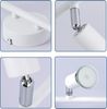 ZMH LED Deckenleuchte 6 Strahler GU10 - Deckenstrahler Modern Innen Deckenlampe Weiß für Wohnzimmer Bad Küche Büro Bild 4