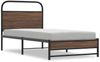 vidaXL Bettgestell ohne Matratze 90x200 cm Braun Eichen-Optik 4100475 Bild 2