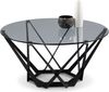 Couchtisch >Mia< in grau/schwarz, Metall / Glas - 40x80cm (HxD) Bild 2