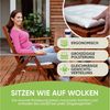 Gräfenstayn Stuhlkissen Sitzkissen 40x40cm Haltebänder Indoor Outdoor, robustes Sitzkissen für Indoor & Outdoor, mit Haltebändern Bild 2