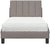 vidaXL Bett mit Matratze "Hanko" Taupe 90x200 cm Stoff 3310507 Bild 5