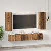 5-tlg. TV Wand Einheiten, TV-Schrankset Altholz Holzwerkstoff Bild 4