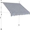 vidaXL Einziehbare Markise Handbetrieben 200 cm Blau/Weiß Gestreift 43220 Bild 2