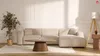 Vente-unique - POGNI Sofa Stoff Beige - B 165 cm x H 73 cm x L 299 cm Bild 2