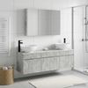 vidaXL Badezimmerschrank-Set 4 pcs Betongrau 103,5 x 15,5 x 70 cm 3406626 Bild 1