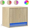vidaXL Wand-Nachttische mit LED-Leuchten 2 Stk. Sonoma-Eiche 852080 Bild 2