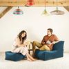 Sitting Point Sitzsack Marla Roll Samt Petrol Bild 4