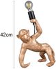Große LED Tischleuchte ausgefallene Affenlampe Gold, Höhe 42cm Bild 4