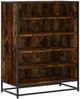 vidaXL Schuhschrank Räuchereiche 75x38x97,5 cm Holzwerkstoff Metall 3300872 Bild 2