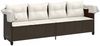 vidaXL Sonnenliege mit Dach und Kissen Braun Poly Rattan 368336 Bild 4