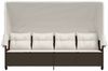 vidaXL Sonnenliege mit Dach und Kissen Braun Poly Rattan 368336 Bild 5