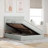 vidaXL Bett mit Stauraum und LED mit LED Hellgrau 140 x 190 cm Samt 3372603 Bild 4