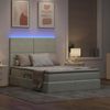 vidaXL Bett mit Stauraum und LED mit LED Hellgrau 140 x 190 cm Samt 3372603 Bild 5