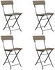 vidaXL Bistrostühle 4 Stk. Klappbar Grau Poly Rattan und Stahl 3152118 Bild 2