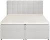 Beautysofa Boxspringbett Kontinentales mit Bettkasten TOPIQ BOUCLÉ (mit FEDERKERNMATRATZE und TOPPER-MATRATZE), 140, 160, 180 cm, mit 2x Bettkästen, Federkernmatratze Bild 2