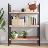 vidaXL Wandregal Hellbraun 100x60x(2-6) cm Massivholz Eiche Behandelt 363691 Bild 3