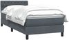 vidaXL Boxspringbett mit Matratze Dunkelgrau 90x220 cm Samt 3316528 Bild 4