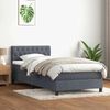 vidaXL Boxspringbett mit Matratze Dunkelgrau 90x220 cm Samt 3316528 Bild 3