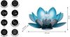 Dehner Solarleuchte Lotus | Solardeko, Solarbeleuchtung | Gartendeko, Outdoordeko, Beleuchtung, Gartenbeleuchtung | Blume, Blüte, Lotusblüte | Garten, Outdoor | Metall | Ø 27,5 cm | silber/blau Bild 3