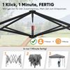 Sekey Premium Pop Up Pavillon 3x3 Wasserdicht Stabil, 3 x 3 m Pavillon mit Seitenwänden, Faltpavillon Partyzelt Faltbar für Camping Party, Höhe Verstellbar 250-270cm, (Grau, Mit Seitenwänden) Bild 2