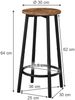 Barhocker Edmonton Eiche rustikal 31.5 x 64 cm 2 Teile Vicco Bild 3